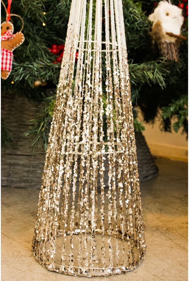 Arvore Cone Decorativa Com LED Natal -4-